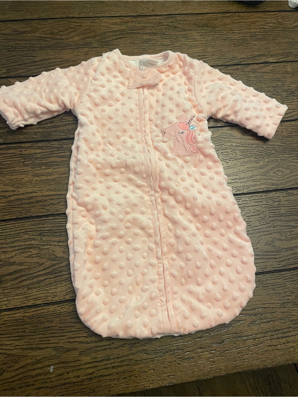 Kyle & Deena Pink Plush Unicorn Baby Sleep Sack - 0-3 Mo